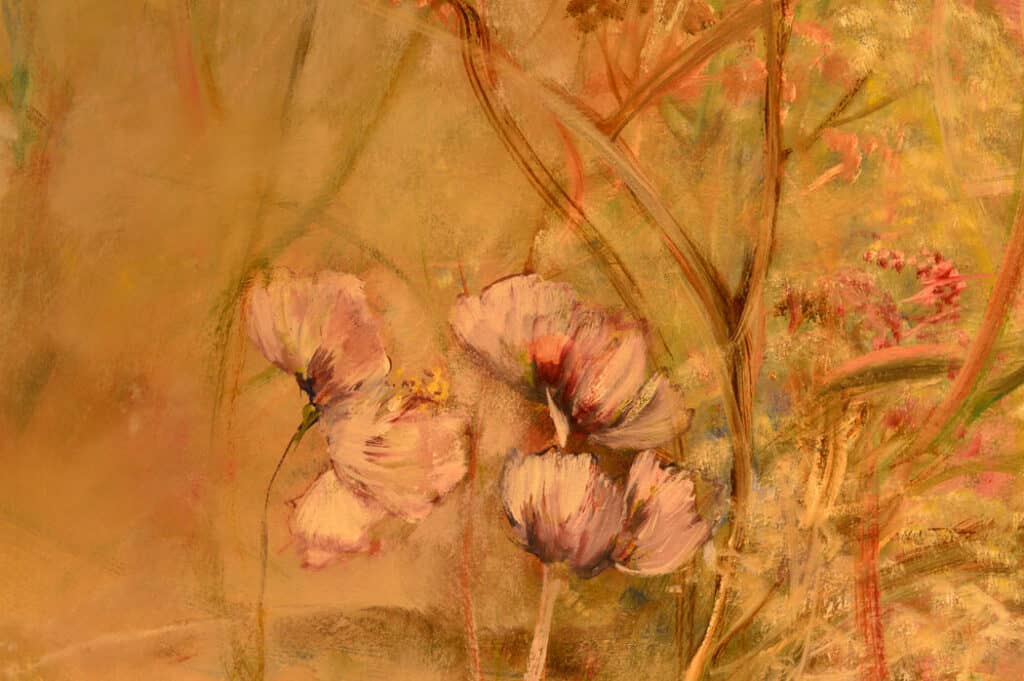 Bild von gemalten Blumen